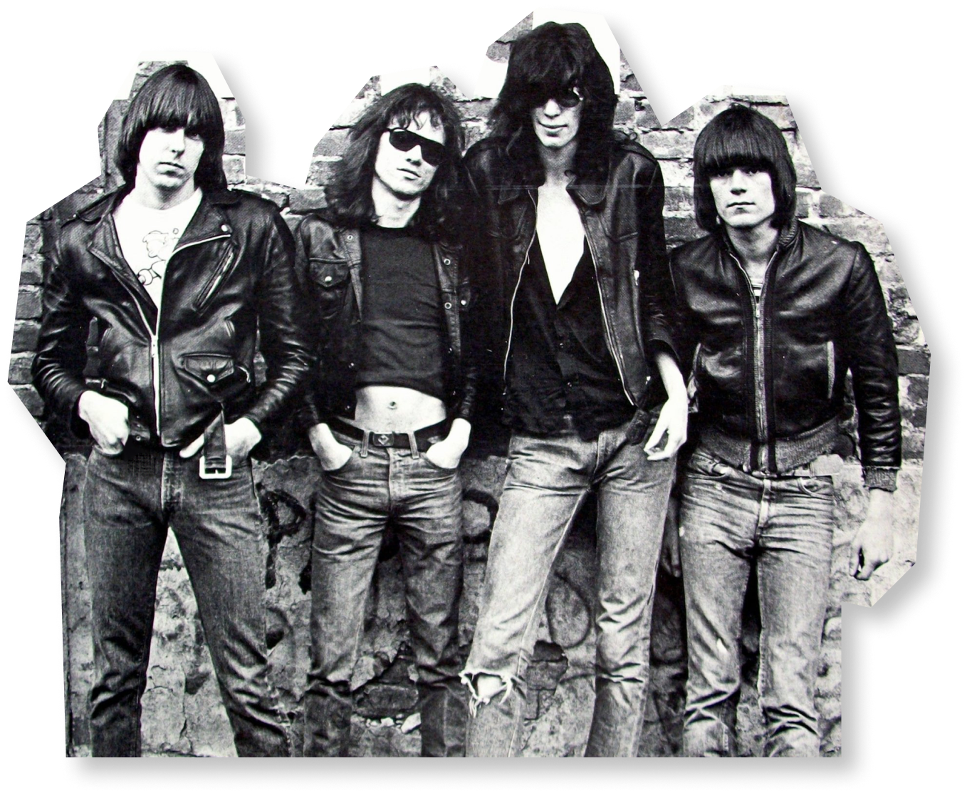 A black-and-white image of The Ramones.